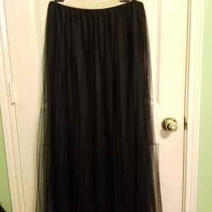 Black Tulle Maxi Skirt